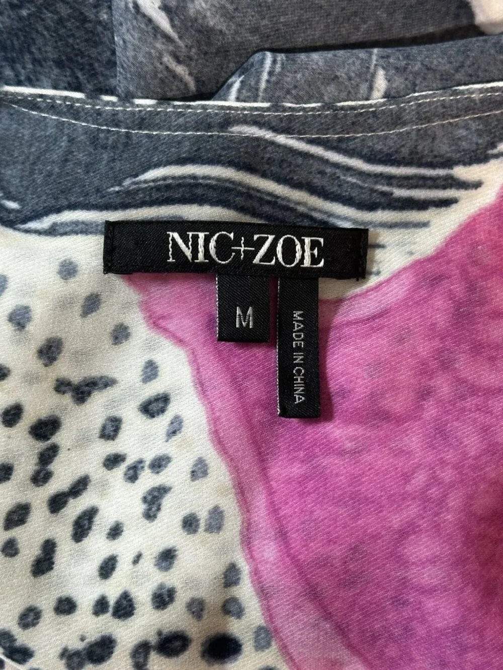 NIC+ZOE Abstract Graphic Print Maxi Dress M